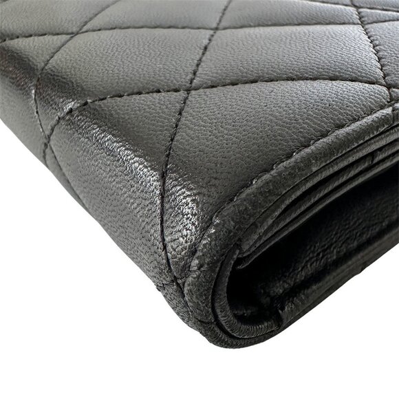 CHANEL Black Lambskin Leather Wallet - Picture 5 of 16